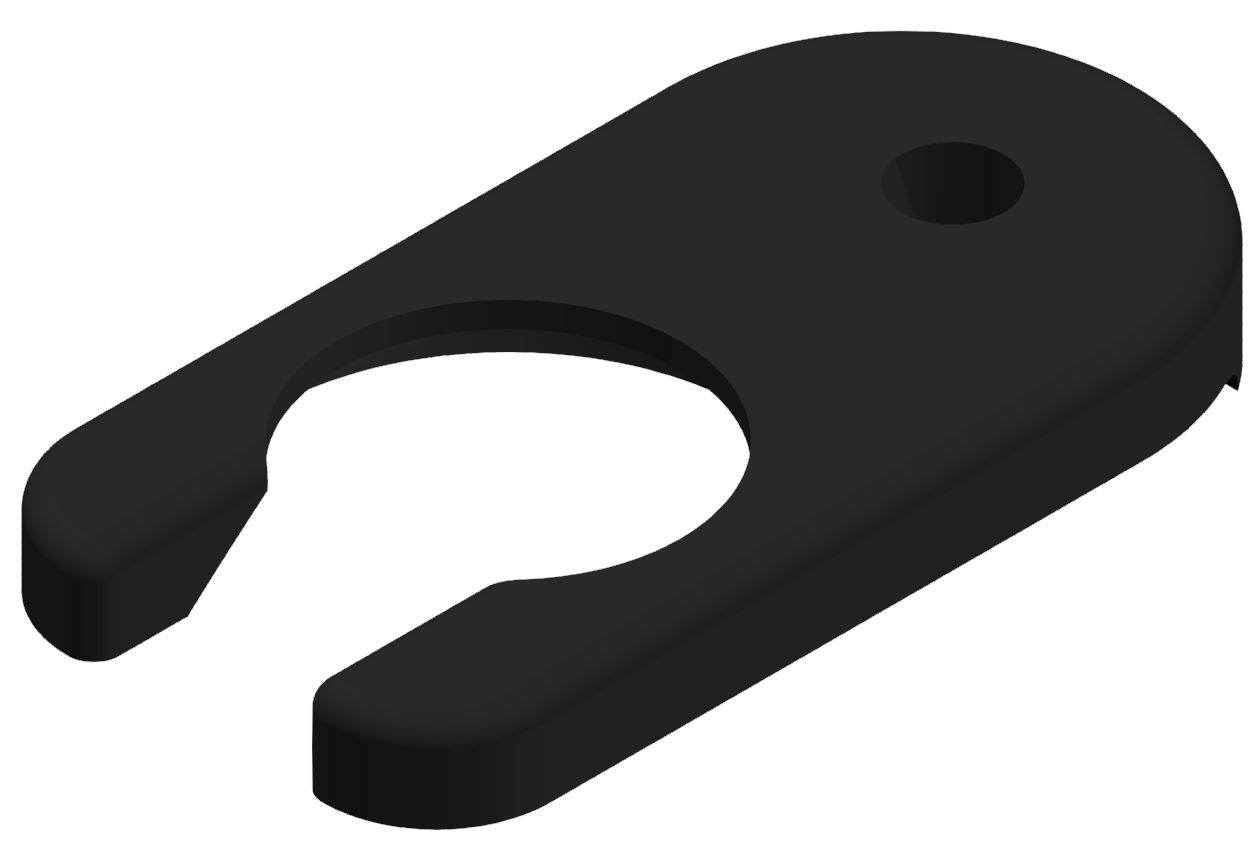 Klemmlasche D60, schwarz Klemmlasche D60, schwarz