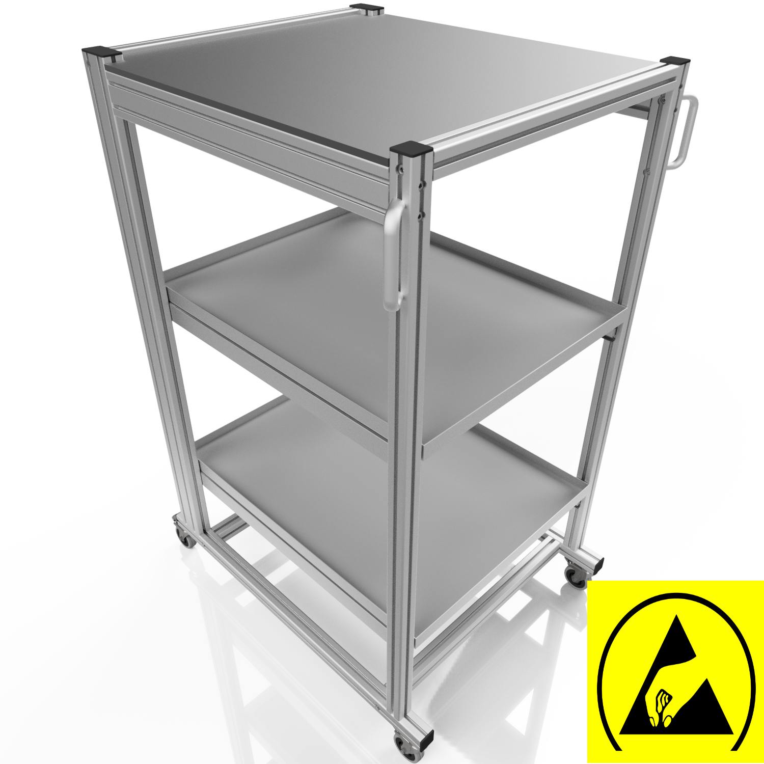 ESD Systemwagen für Eurobehälter 80x60 H 134 cm