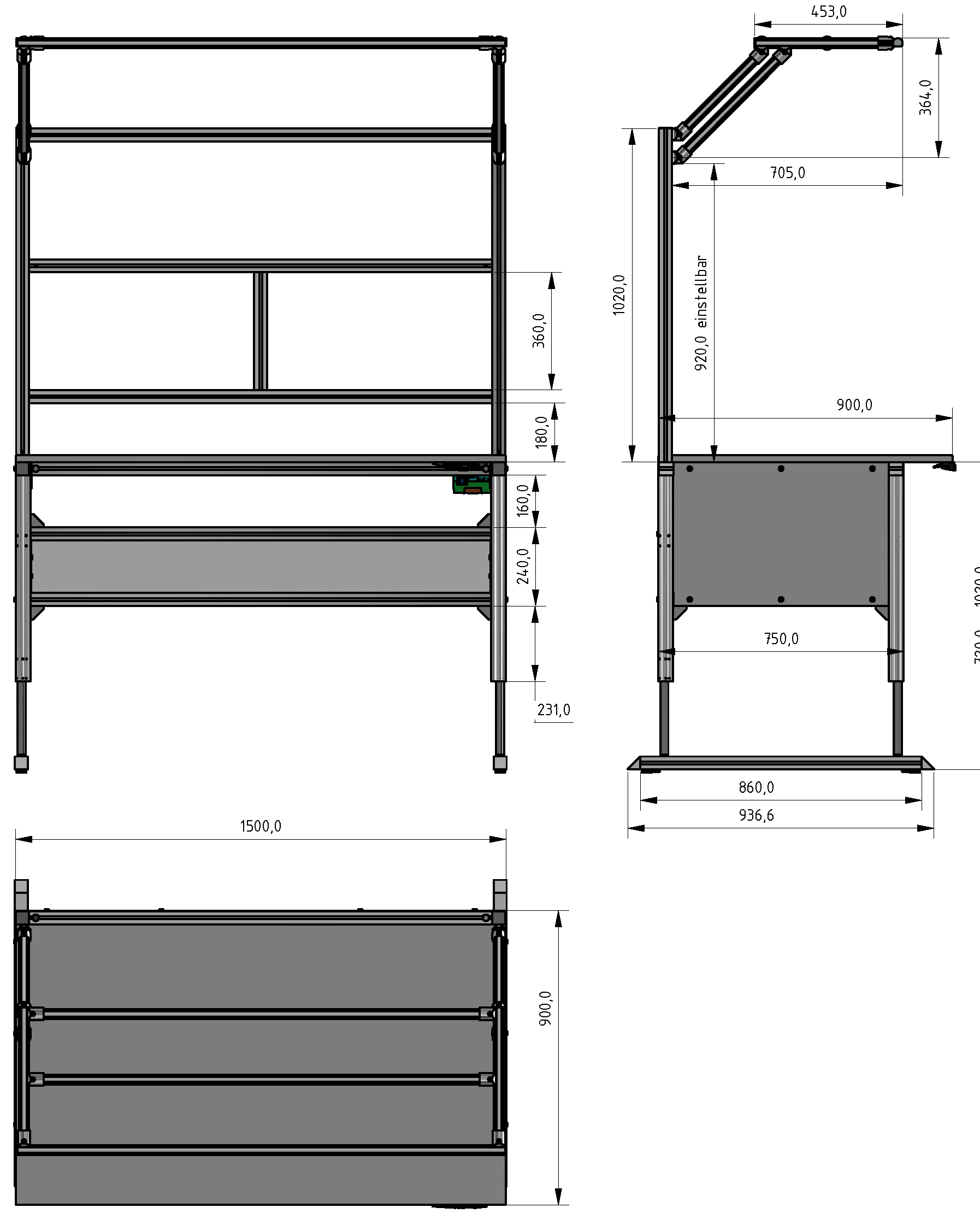 Basic Line ergo plus worktable