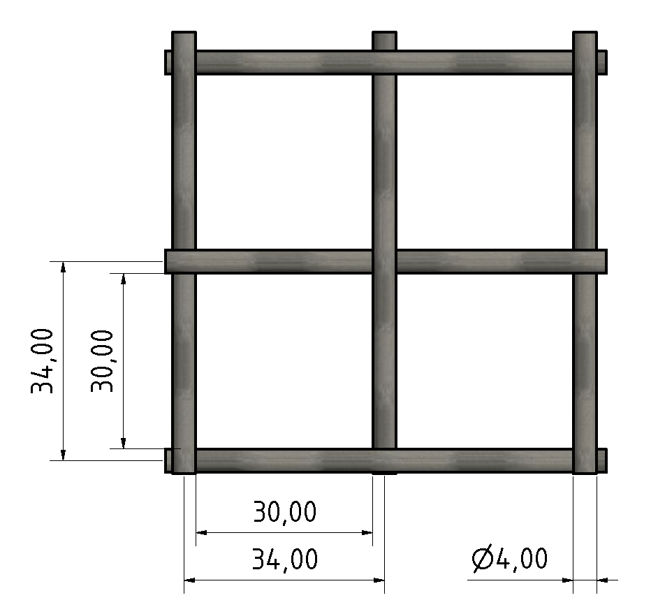 Wellengitter St 4x30, schwarz