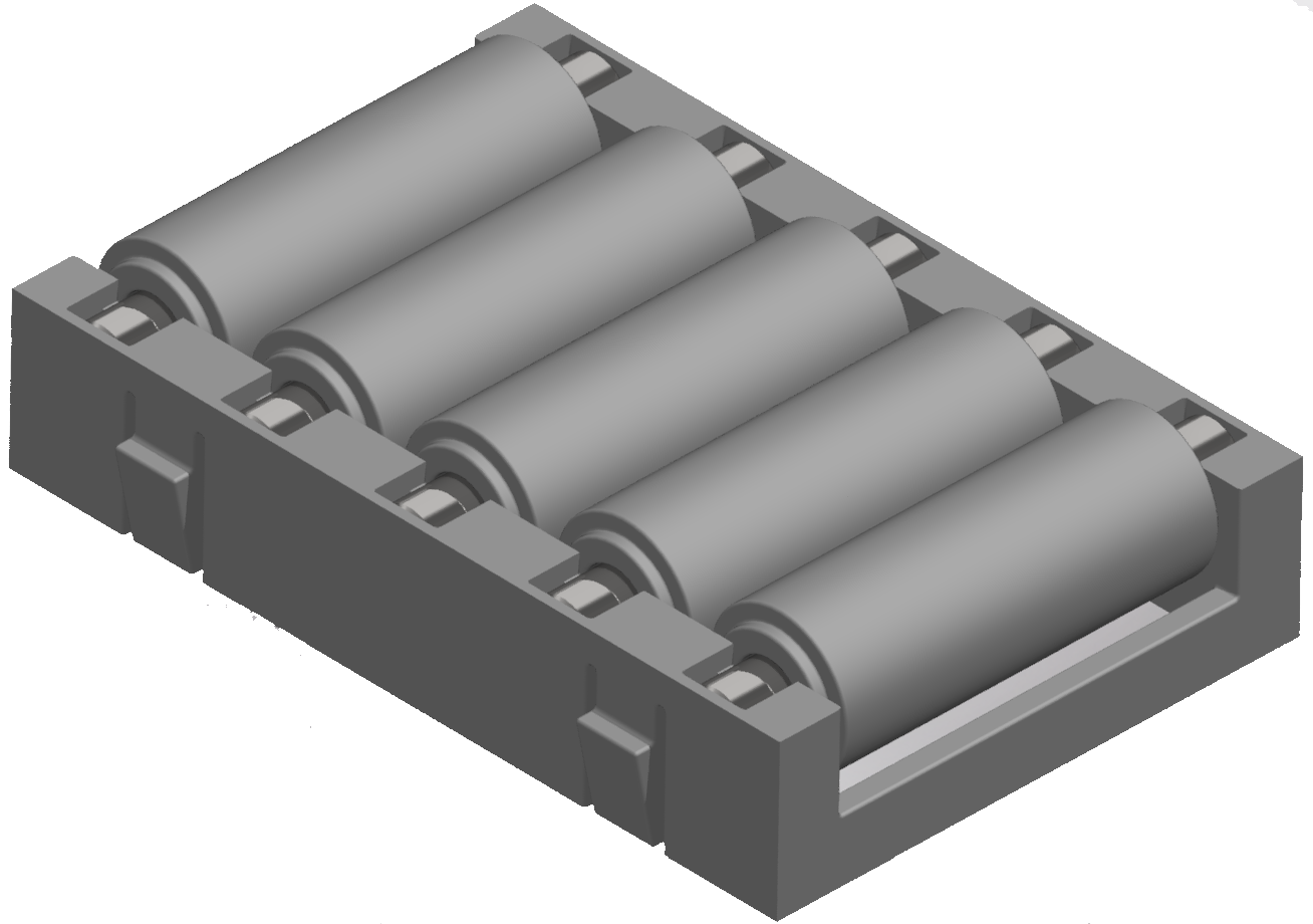 Rolleneinsatz R9, grau ähnlich RAL 7042