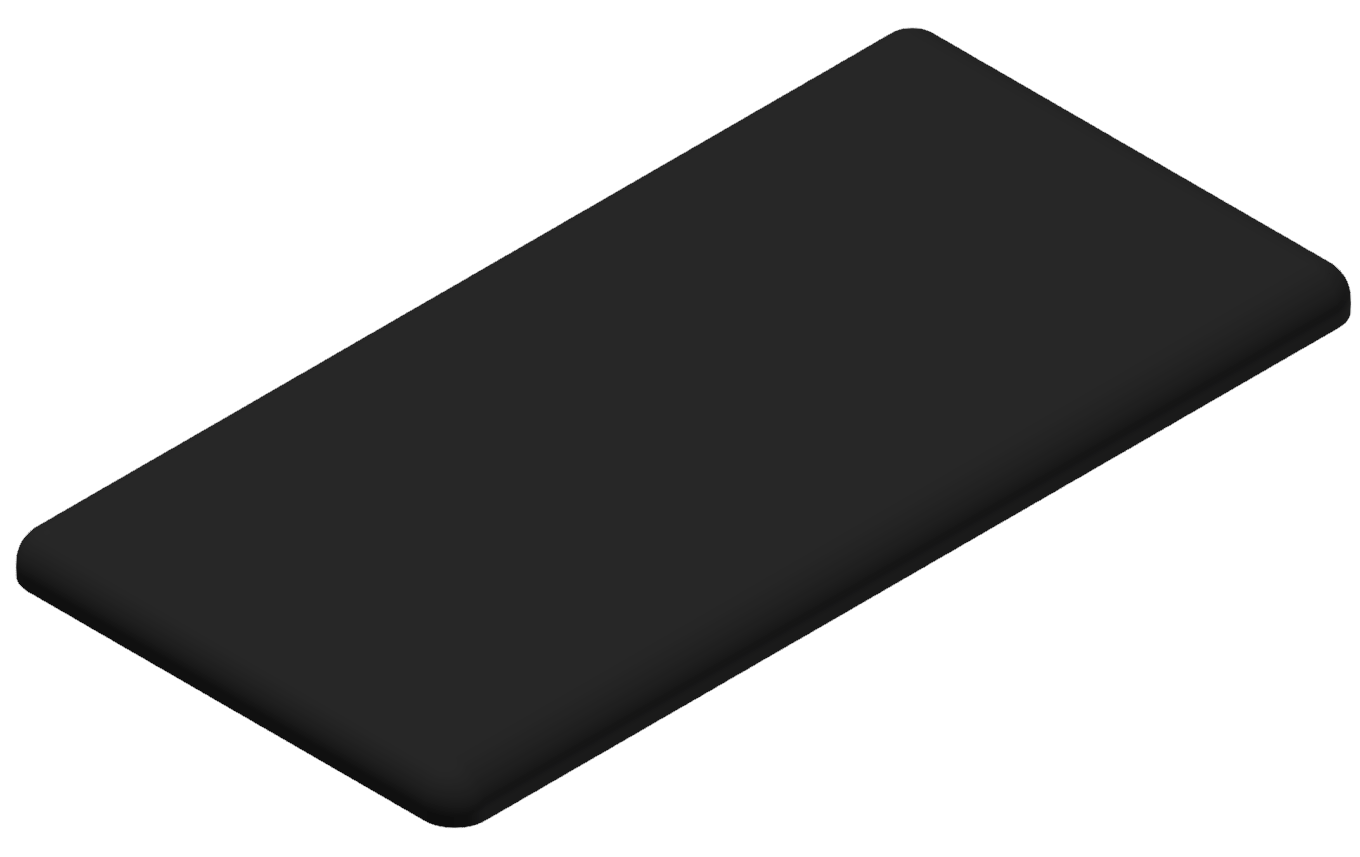 Abdeckkappe 45x90, schwarz-10 Abdeckkappe 45x90, schwarz-10