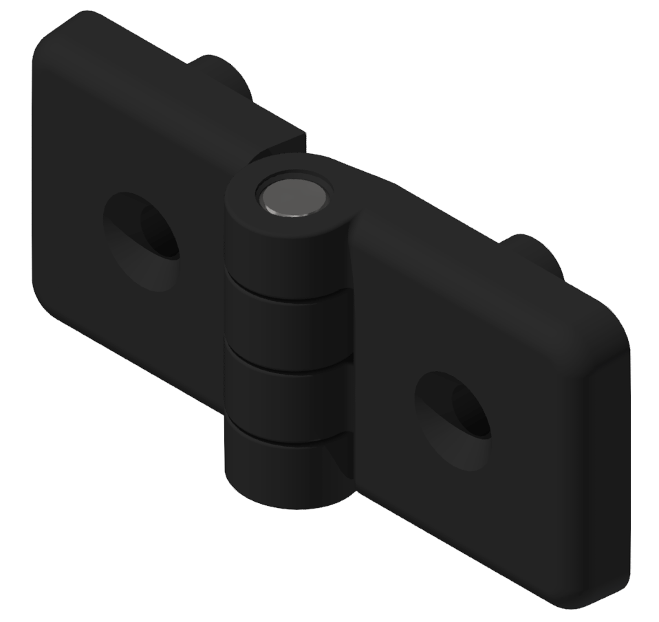 Scharnier fest 45x45 PA, schwarz-10