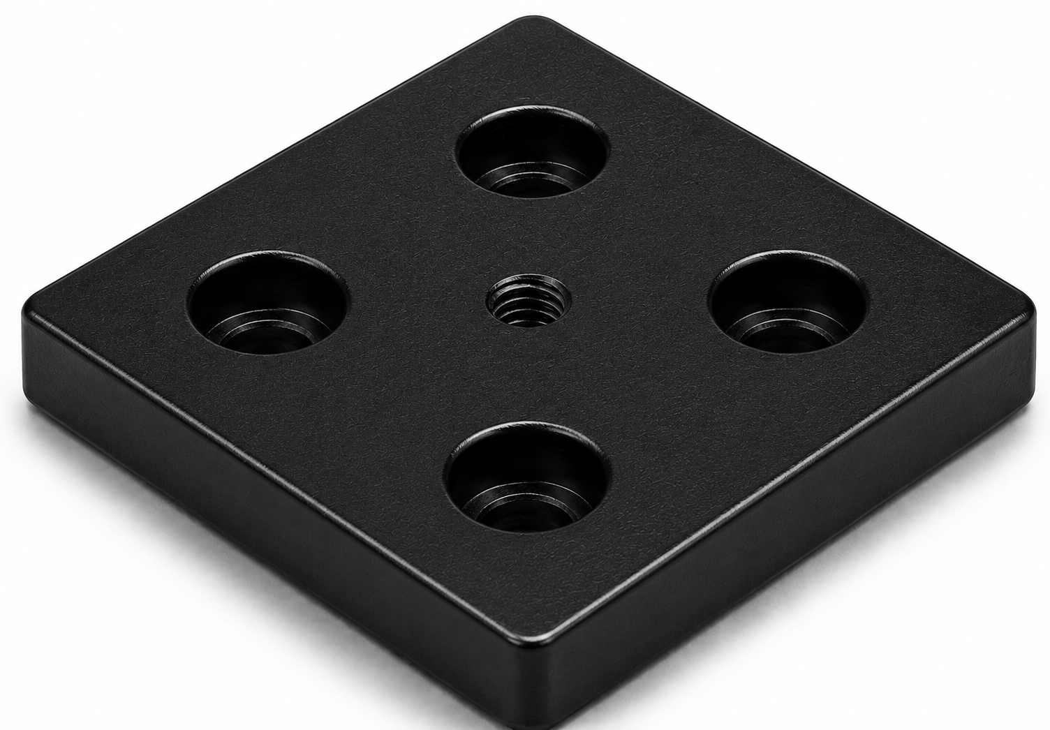 Fußplatte 90x90 M10, schwarz-10