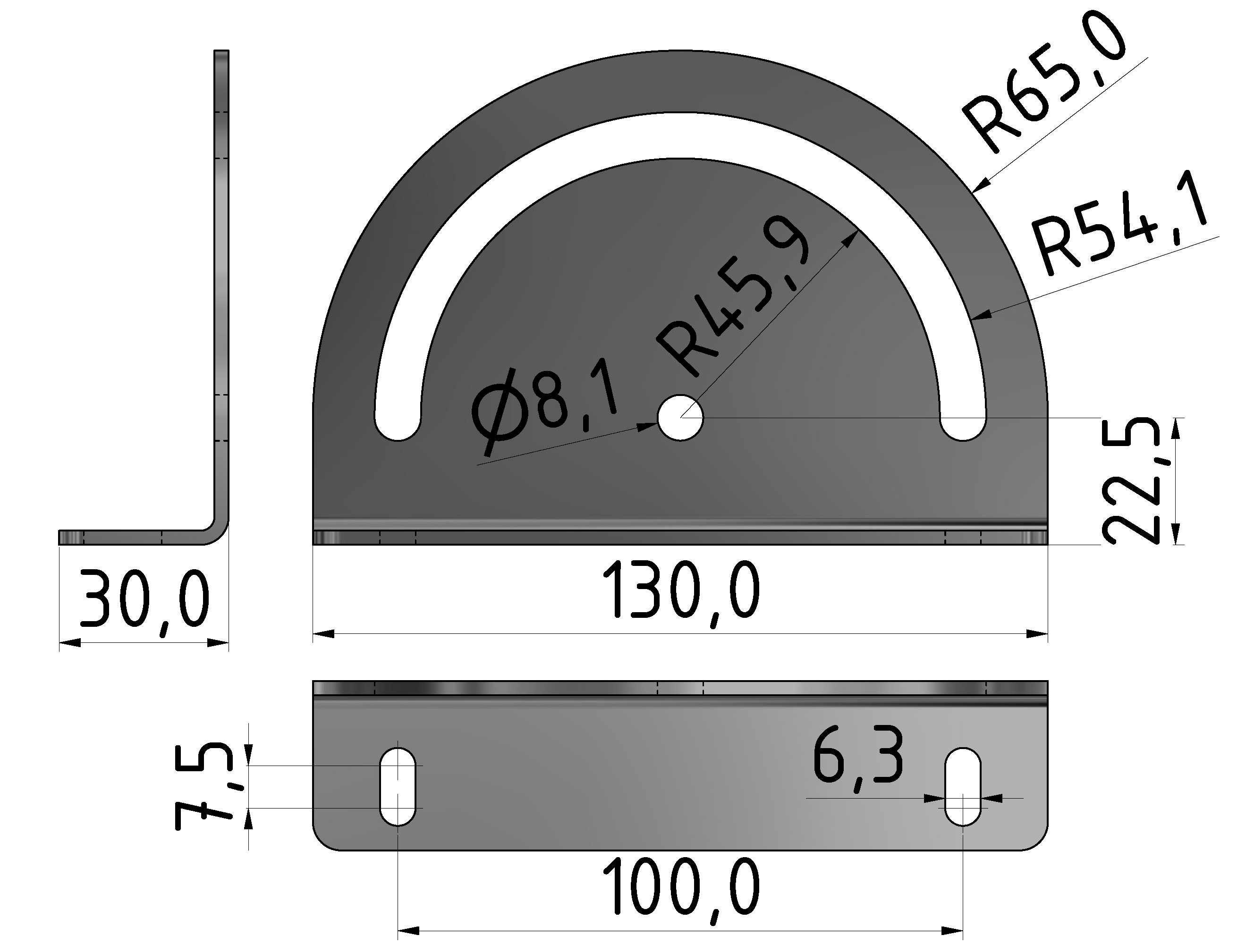 Schwenkwinkel 8 130, verzinkt