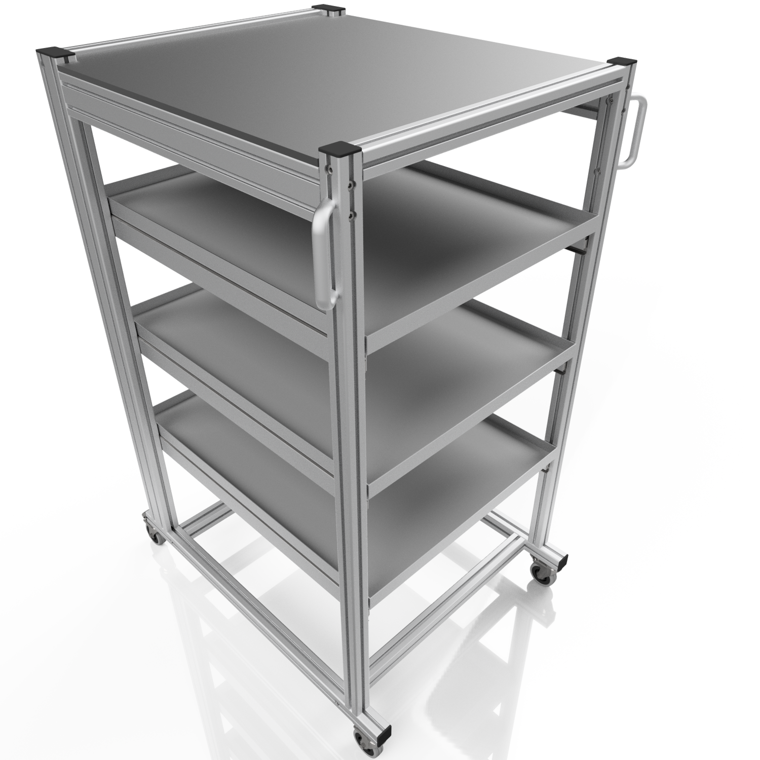 Systemwagen für Eurobehälter 80x60 H 134 cm 