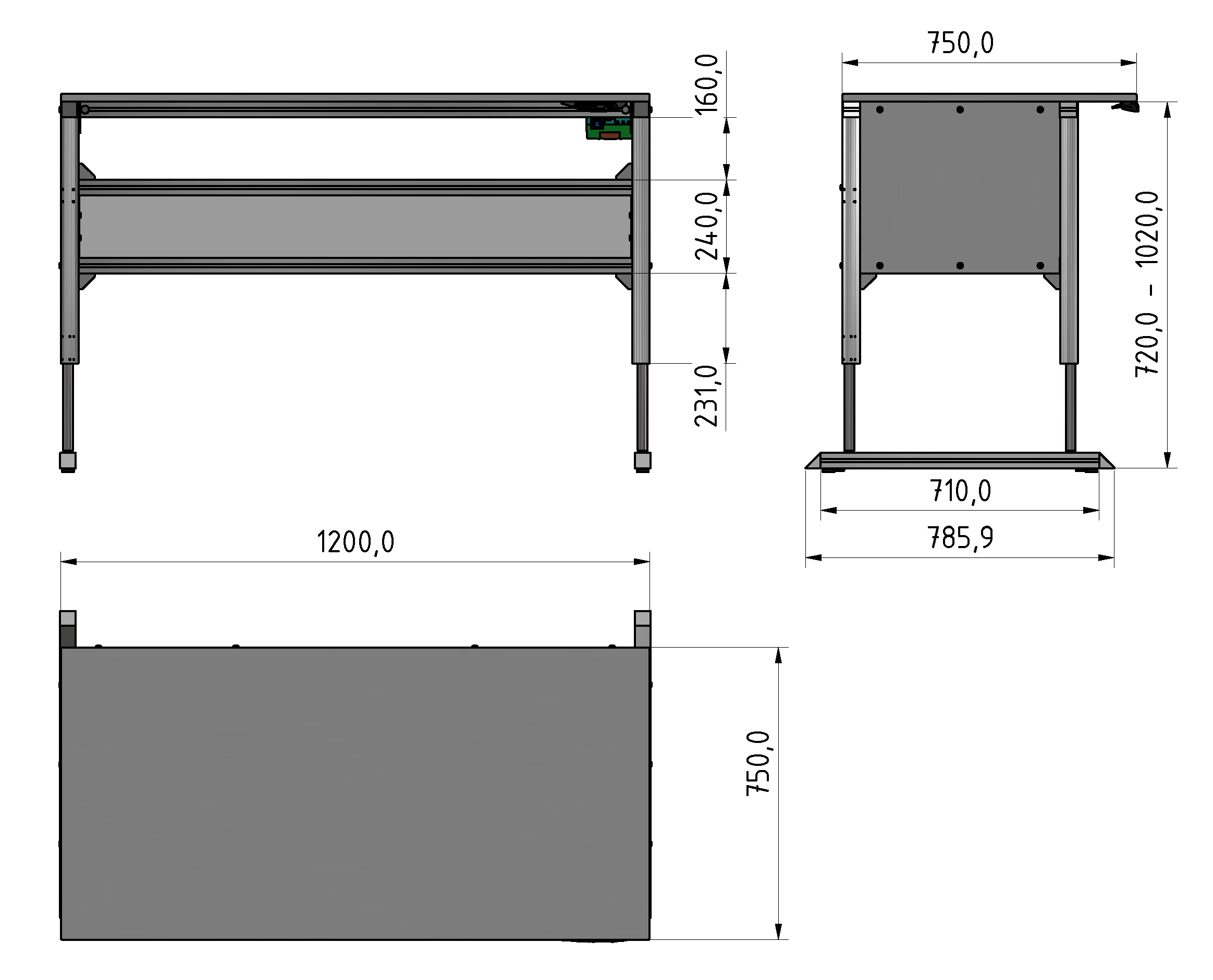 Basic Line ergo Arbeitstisch