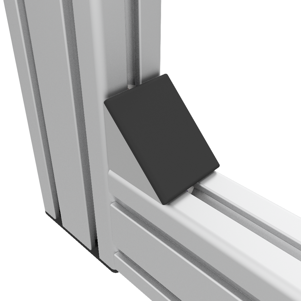 Angle Bracket  Set 8 40x40 slotted hole, black