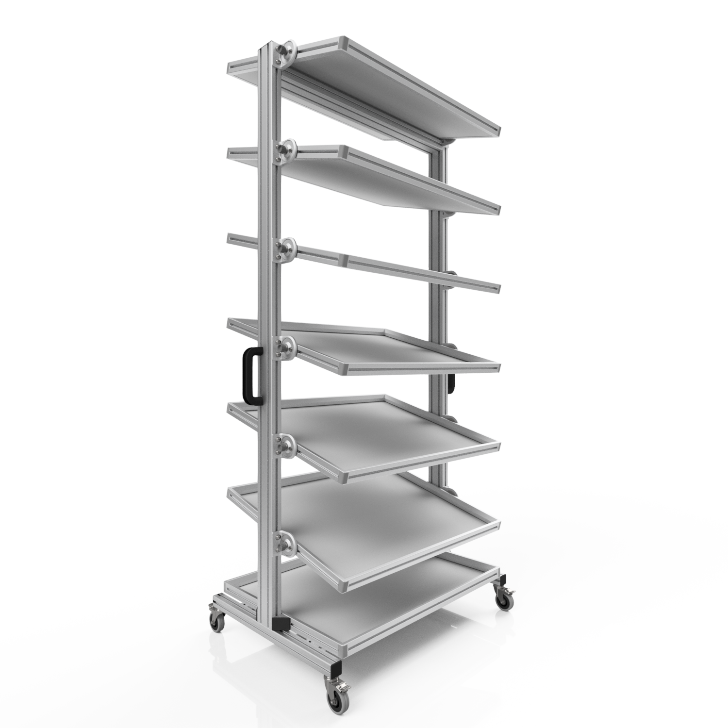 System trolley for Euro containers 80 x 60 H 200 cm tiltable