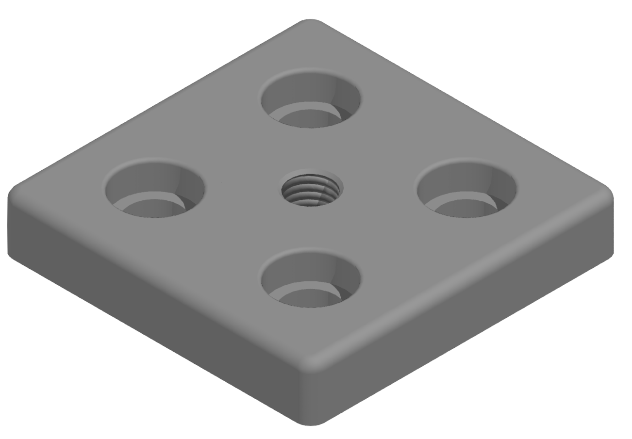 Fußplatte 90x90 M14 - 10