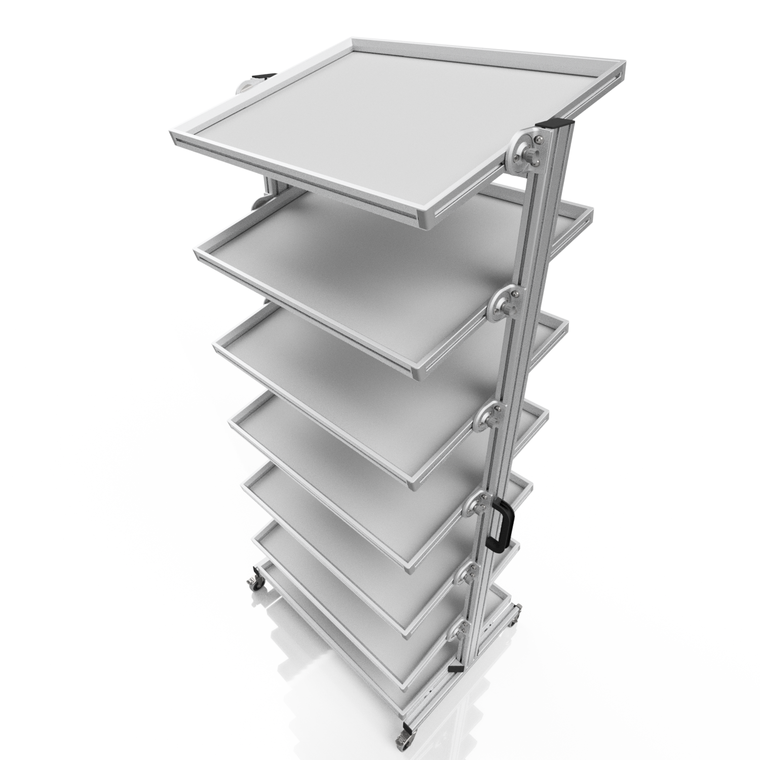 System trolley for Euro containers 80 x 60 H 200 cm tiltable