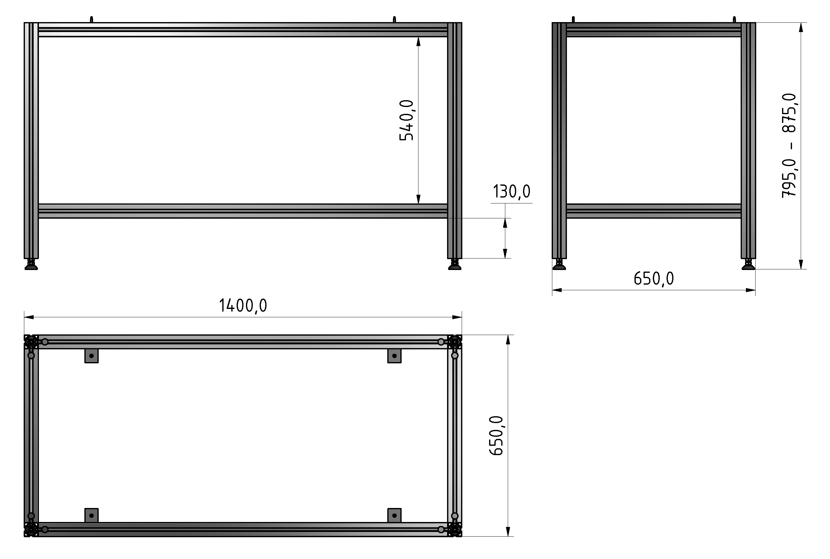 Packing Line table frame