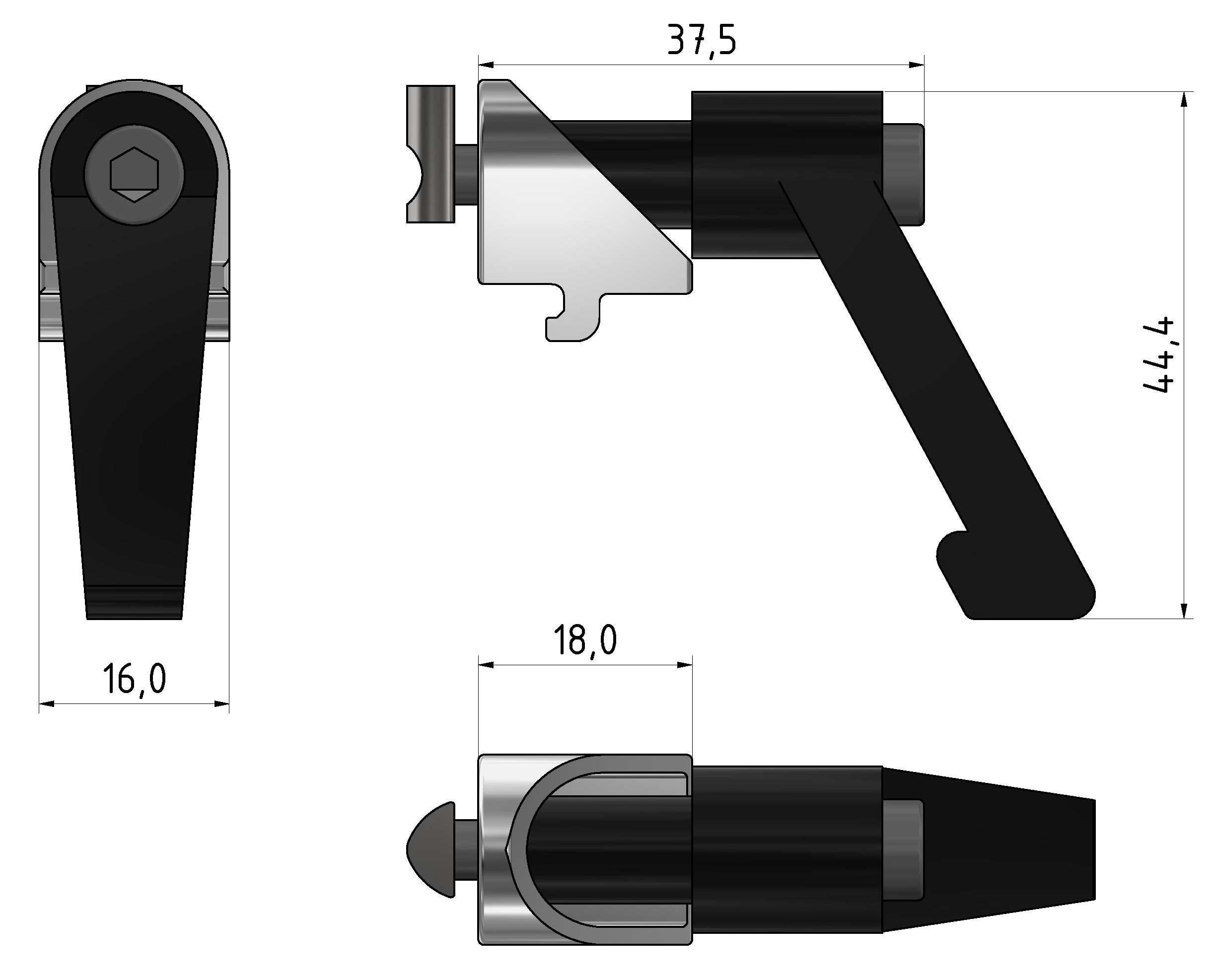 Angle Clamp Bracket 5 with Clamp Lever