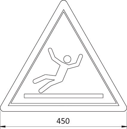 Warning of danger of slipping Floor sign