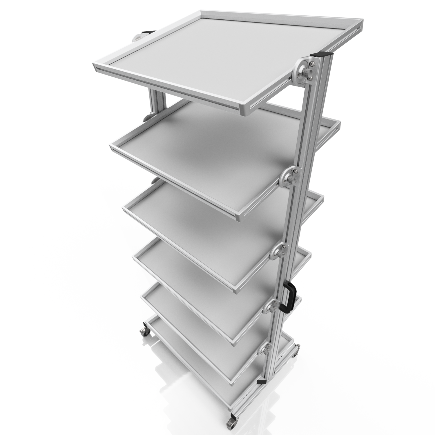 Systemwagen für Eurobehälter 80 x 60 H 200 cm neigbar