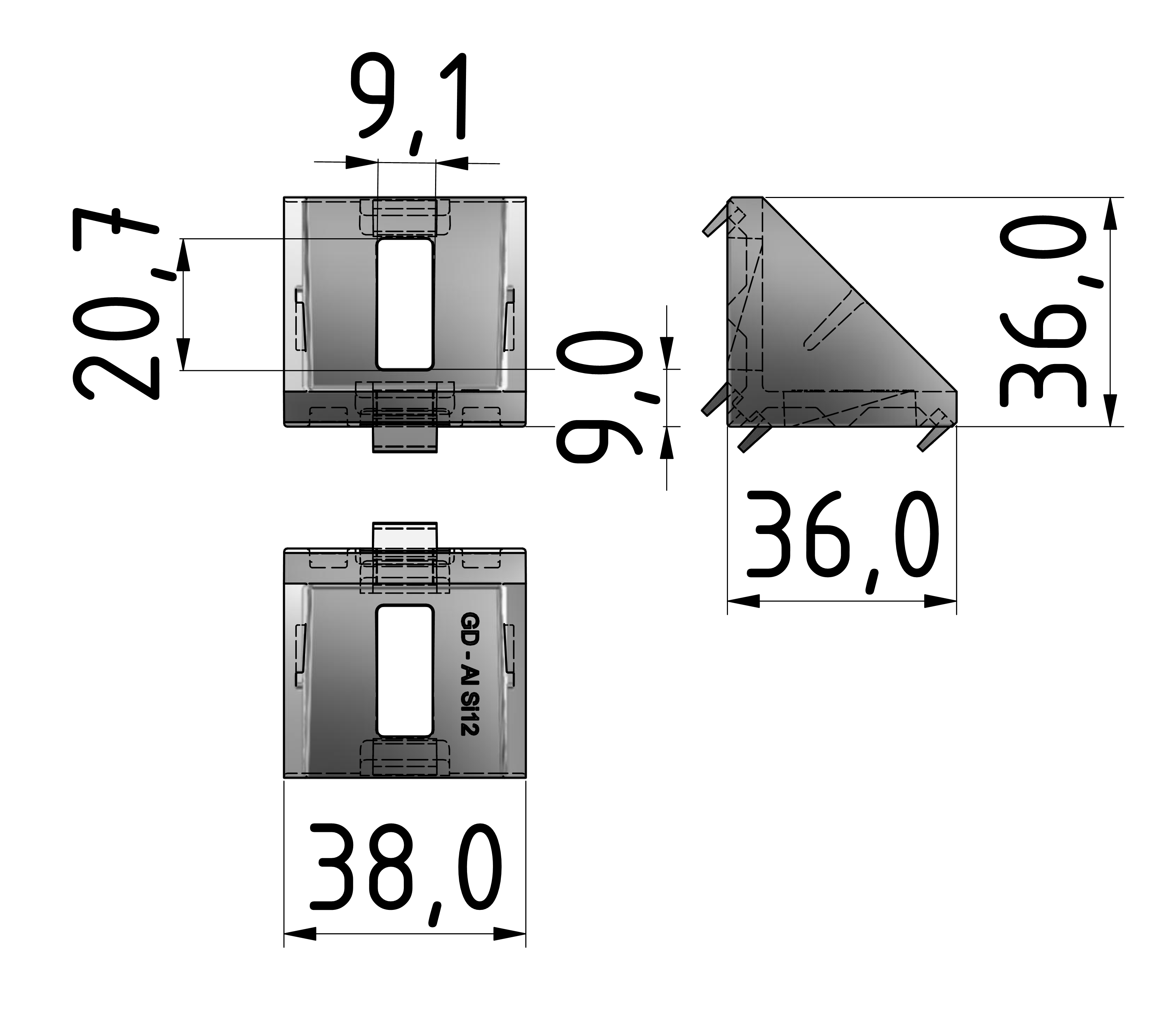 Winkel 40x40, weißaluminium-10