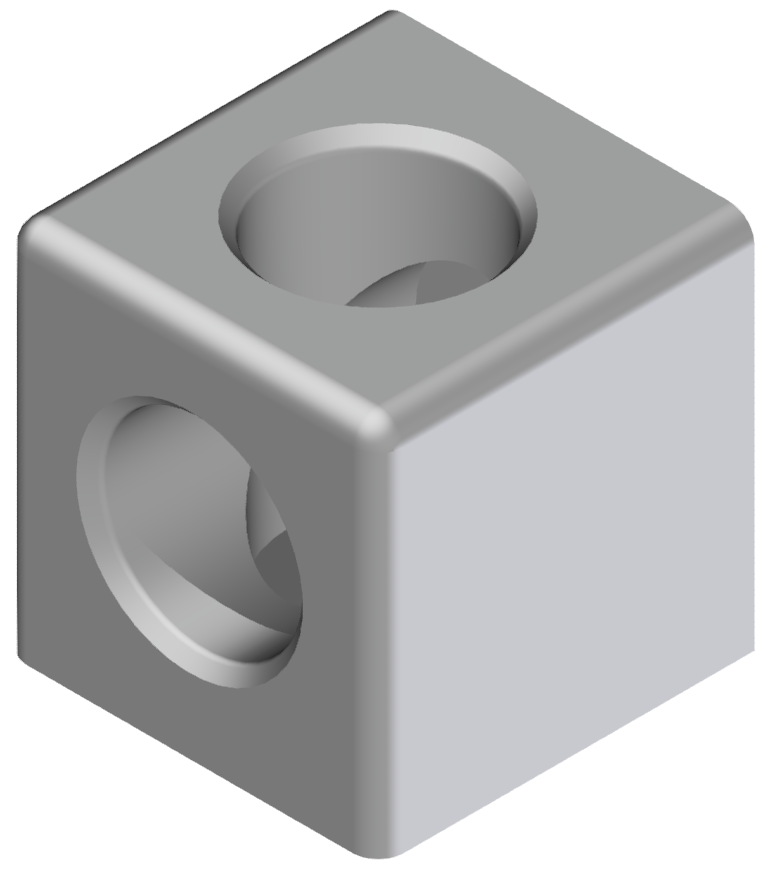 Würfelverbinder 2D 45, natur-10