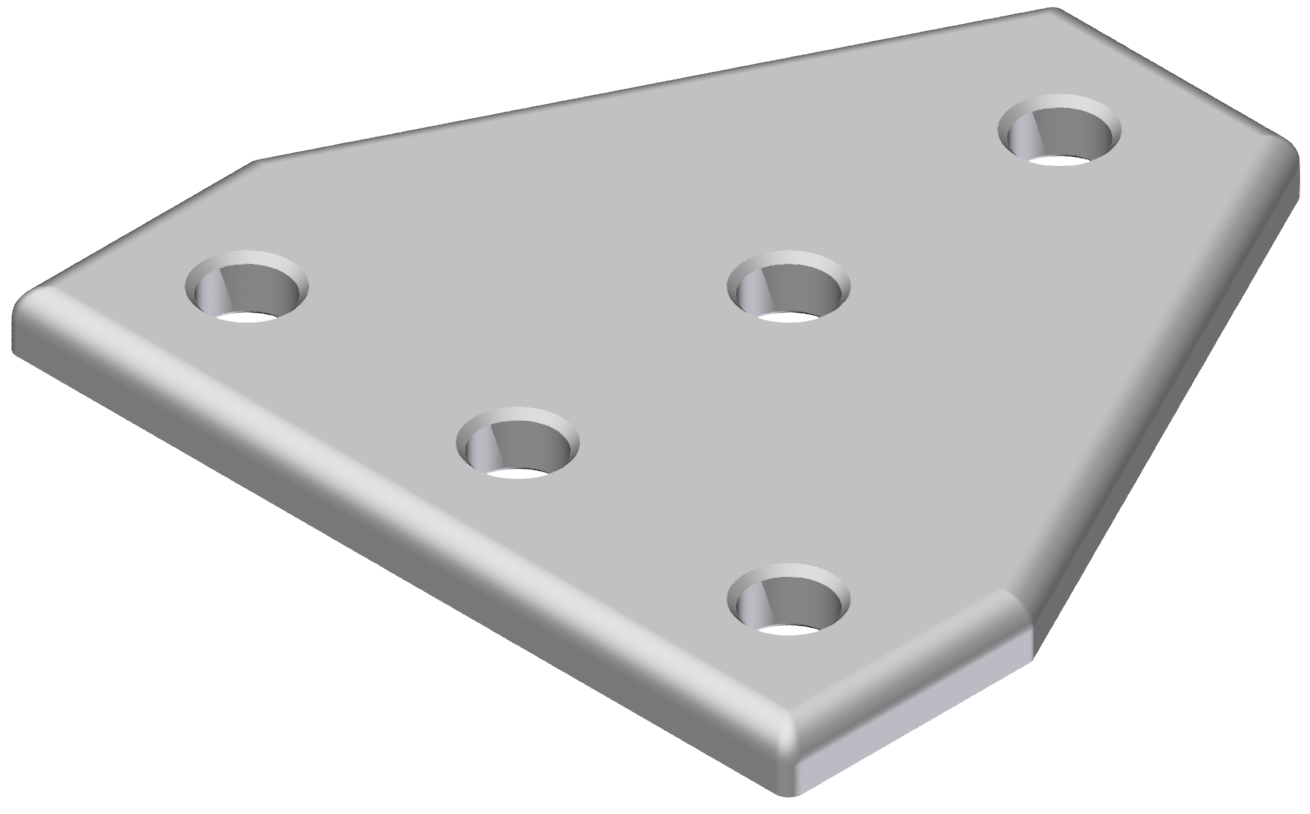Verbinderplatte T 60x60, eloxiert-6