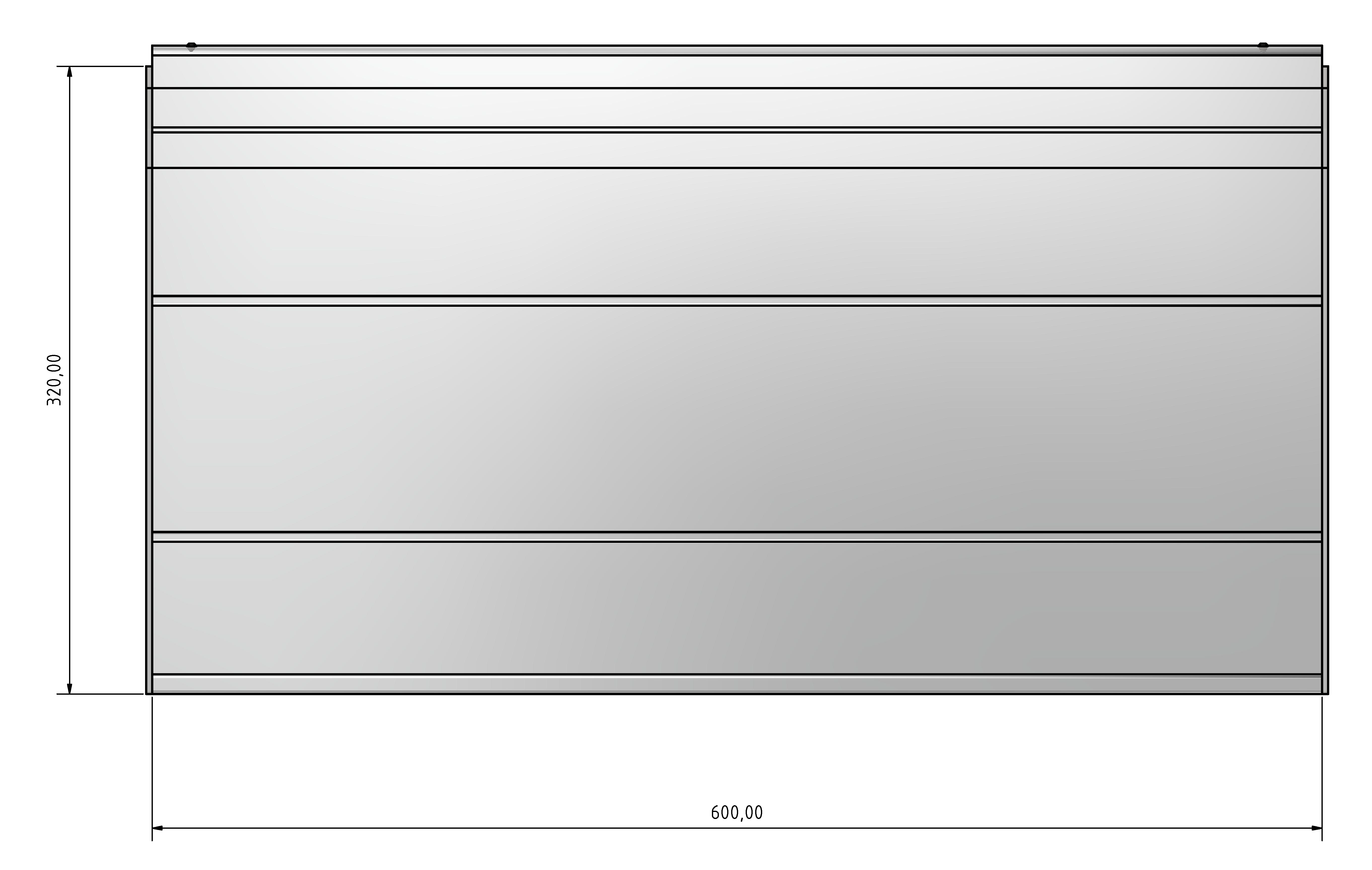 Regalboden 8 320-600 mit Bordkante Regalboden 8 320-600 mit Bordkante