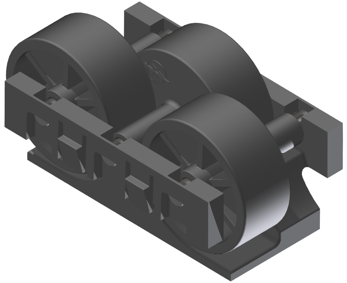 Rolleneinsatz H26 ESD , schwarz ähnlich RAL 9005