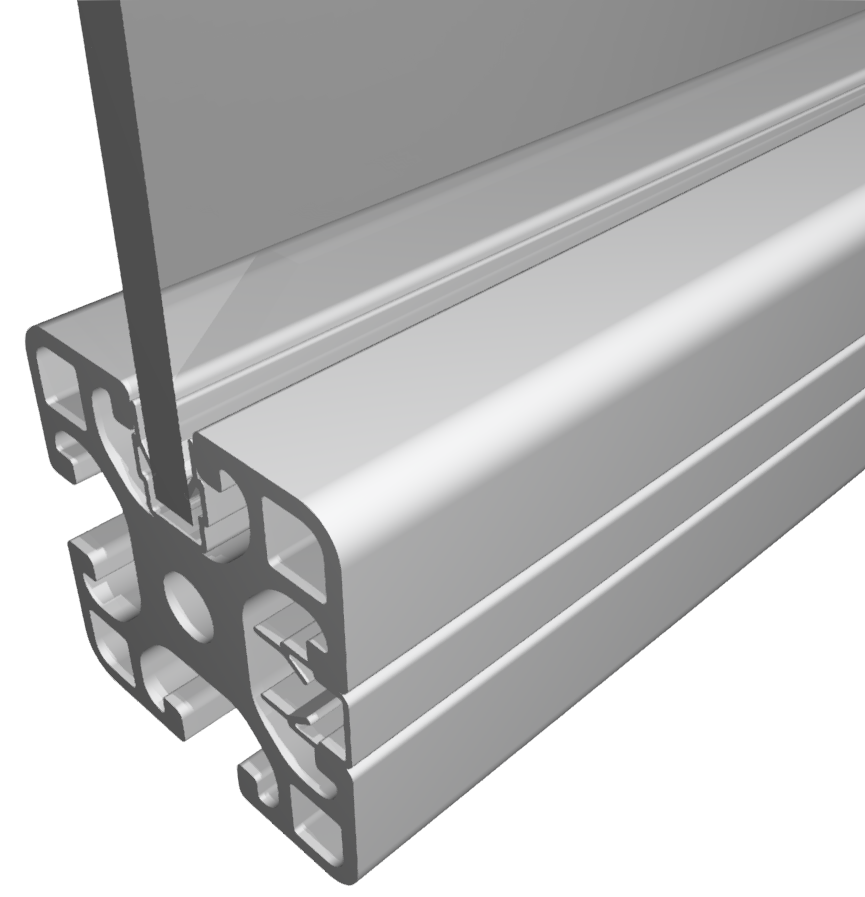 Abdeck- und Einfassprofil 8, weißaluminium