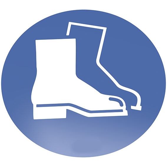 Use foot protection Floor sign