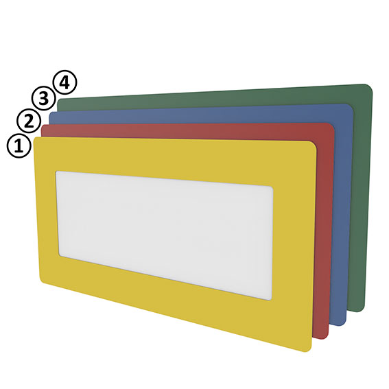 Bodenfenster 1/2 DIN A4 quer - blau Bodenfenster 1/2 DIN A4 quer - blau