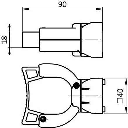 Besenhalter 8, schwarz ähnlich RAL 9005