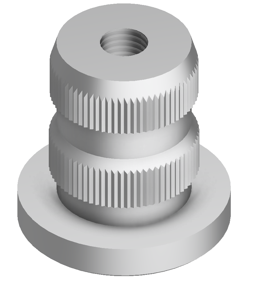 Gewindeeinsatz Profilrohr D30 M8 Al, natur Gewindeeinsatz Profilrohr D30 M8 Al, natur