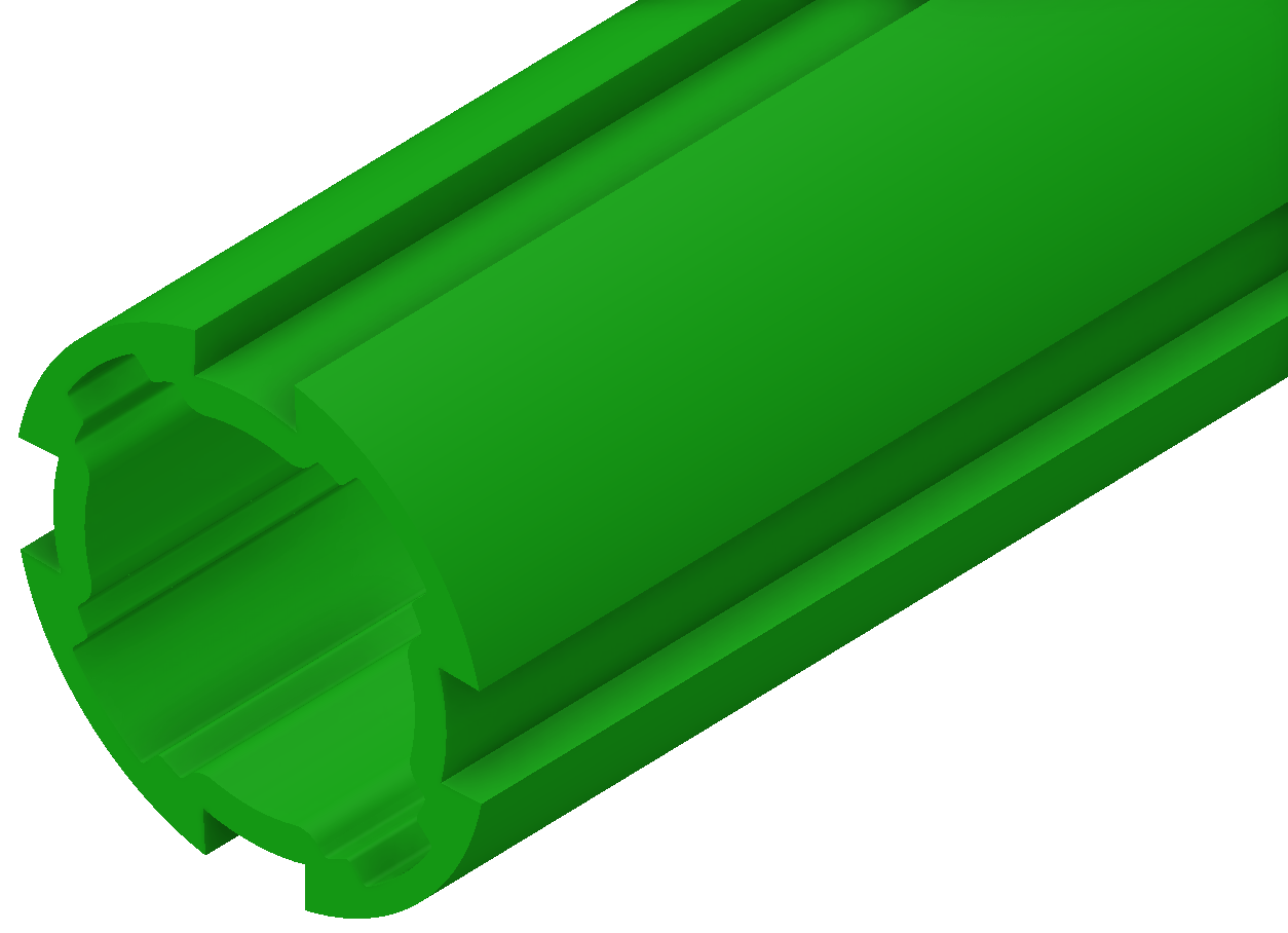 Profilrohr D30, grün ähnlich RAL 6024