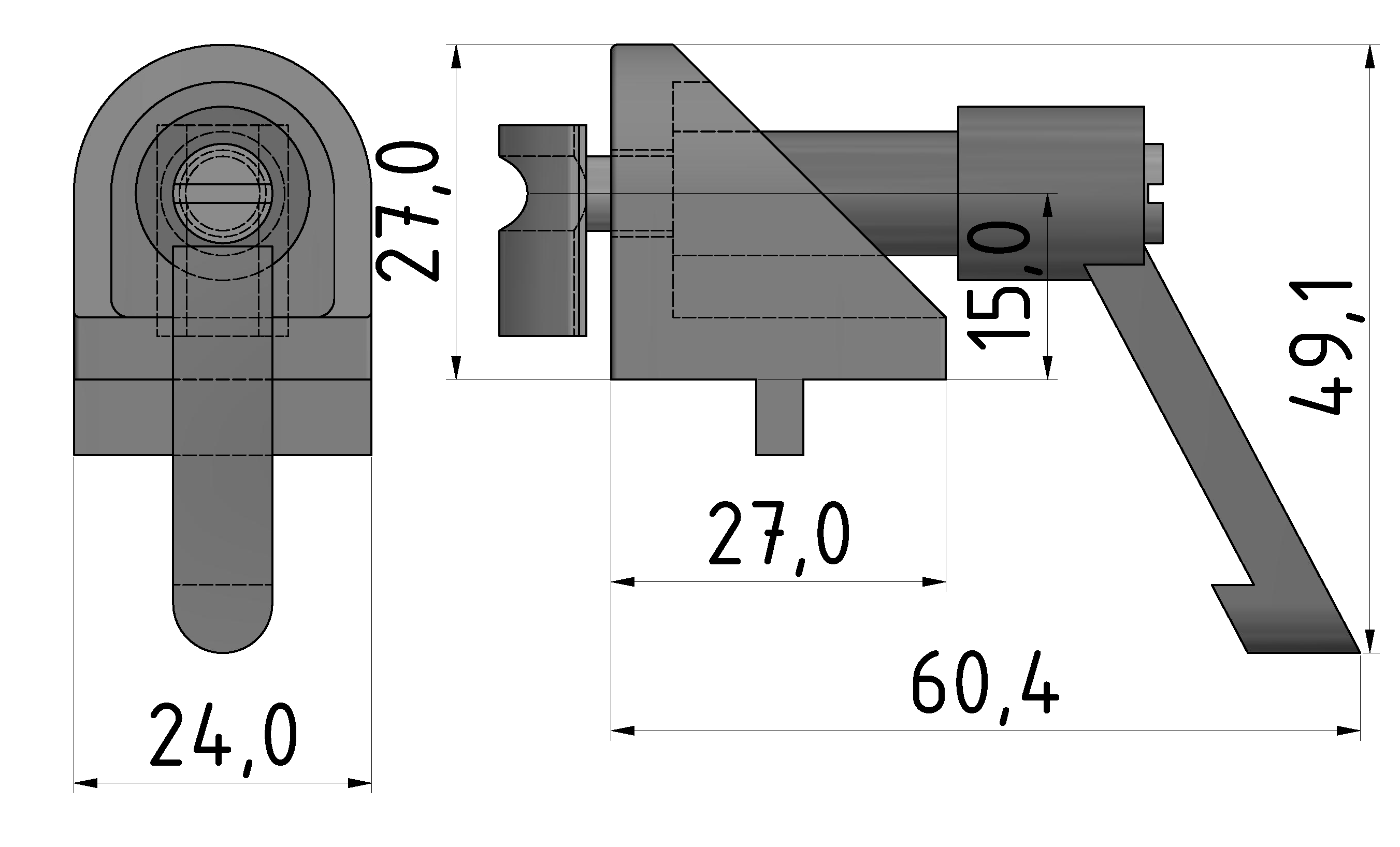 Klemmwinkel 6 mit Klemmhebel