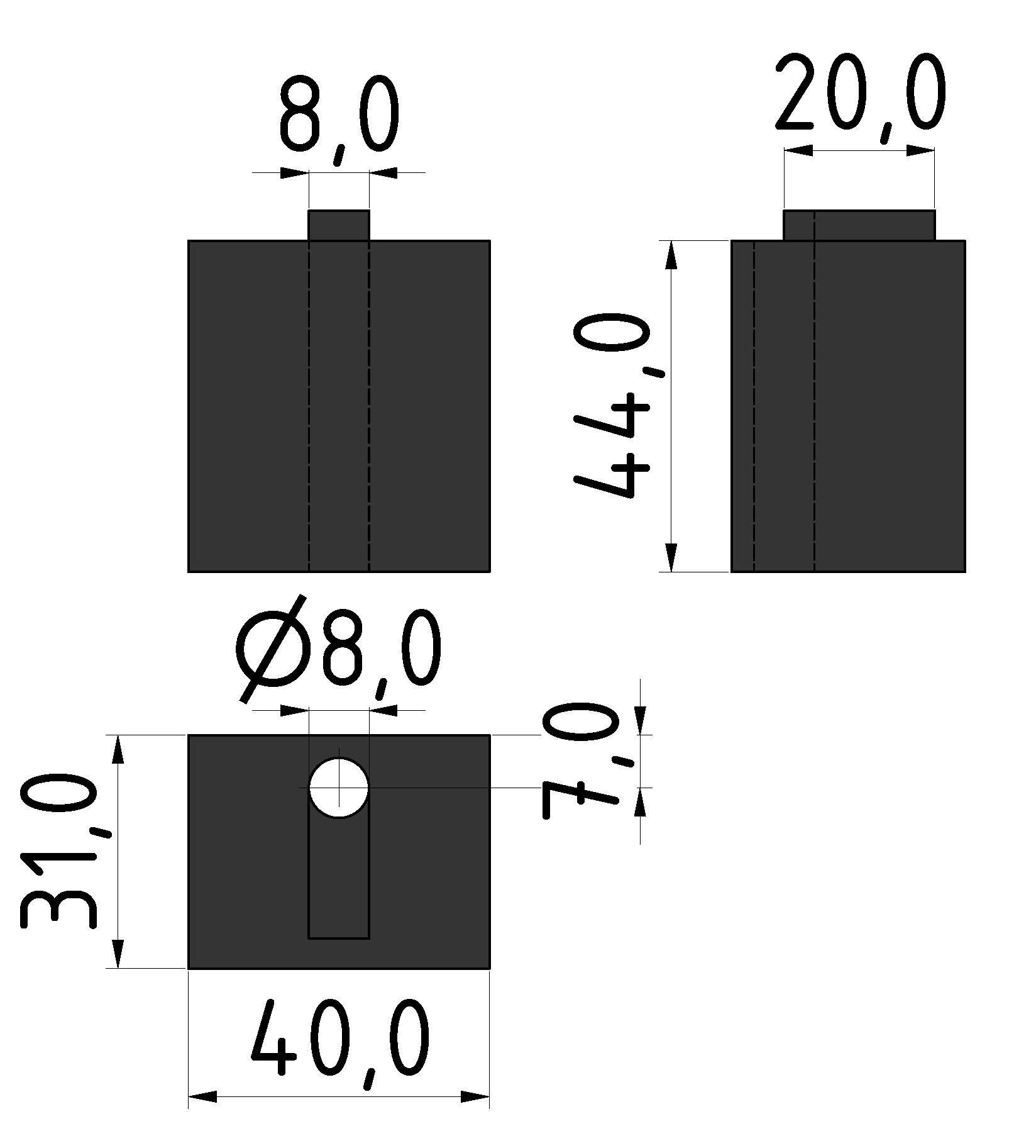Hand-Grip Element 8, black Hand-Grip Element 8, black