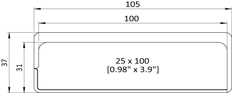 Zweiseitig offene magnetische Etikettenhülle 37 - blau