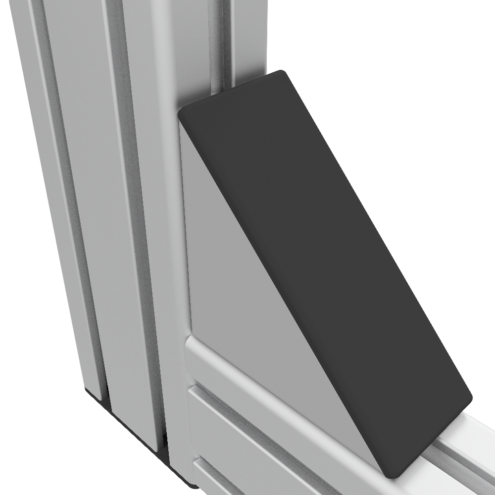 Winkelsatz 8 80x80 mit schwarzer Abdeckkappe