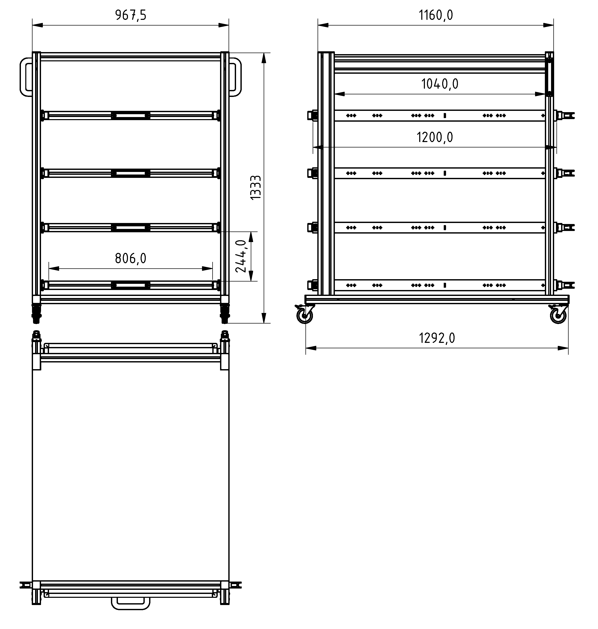 ESD Systemwagen im Palettenformat 