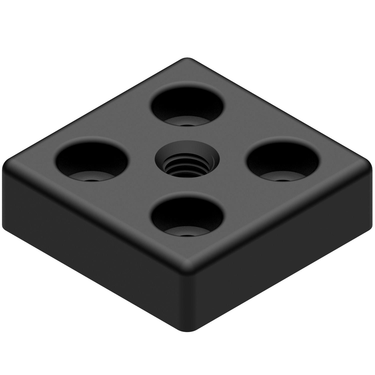 Fußplatte 5 40x40, M8, schwarz