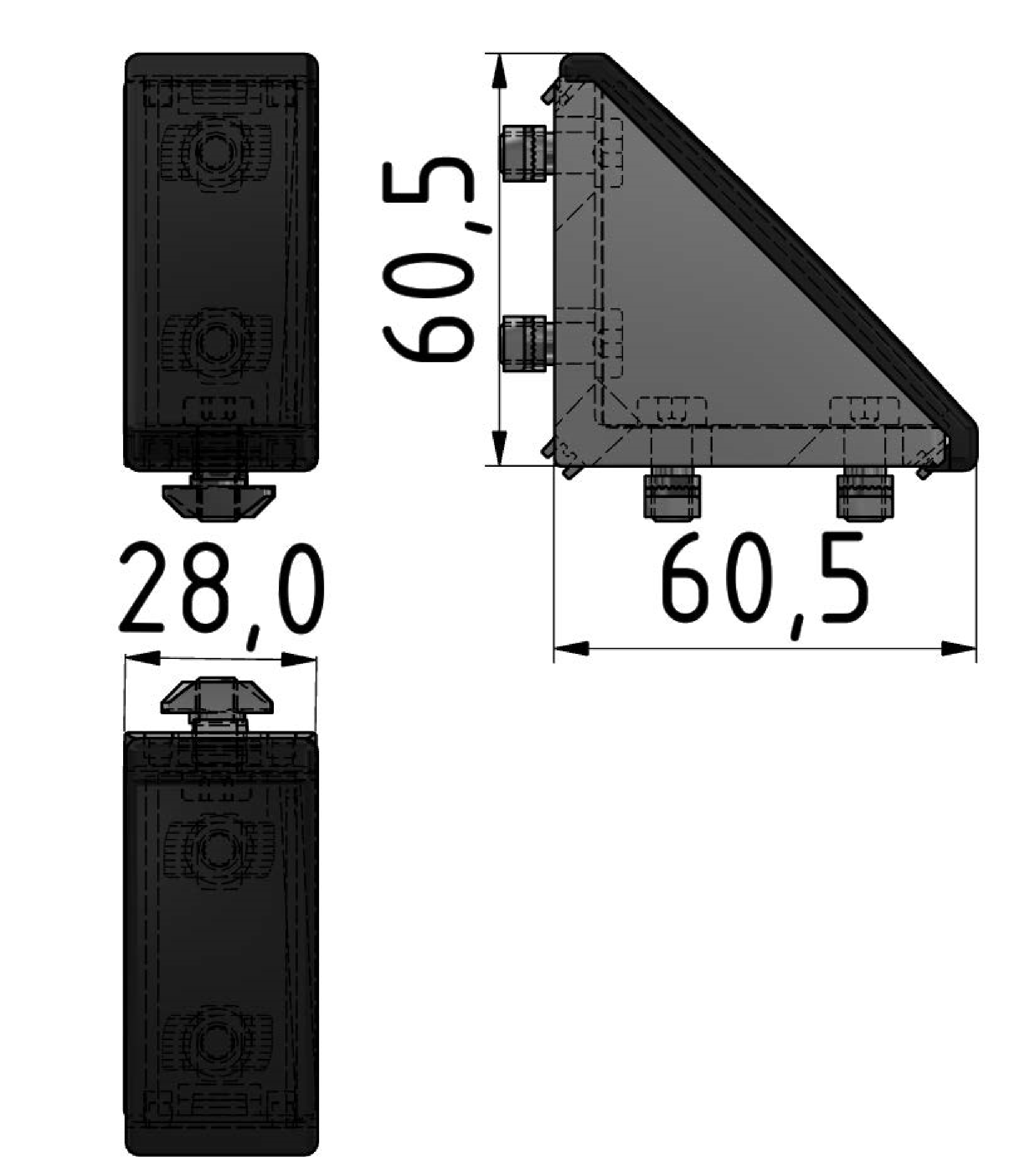 Winkelsatz 30x60, natur-8