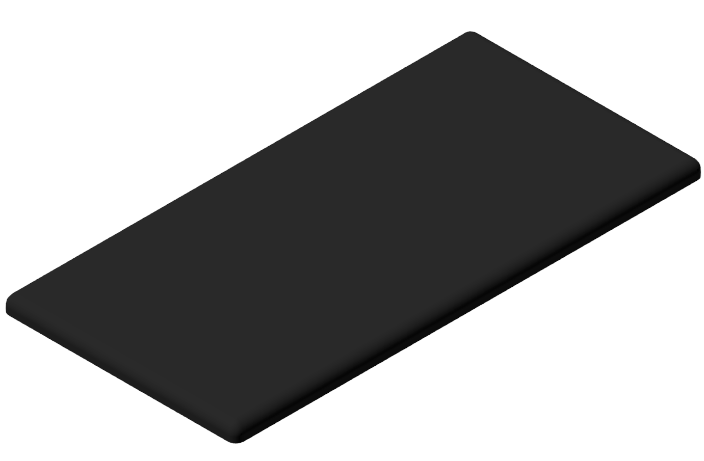 Abdeckkappe 6 120x60, schwarz Abdeckkappe 6 120x60, schwarz