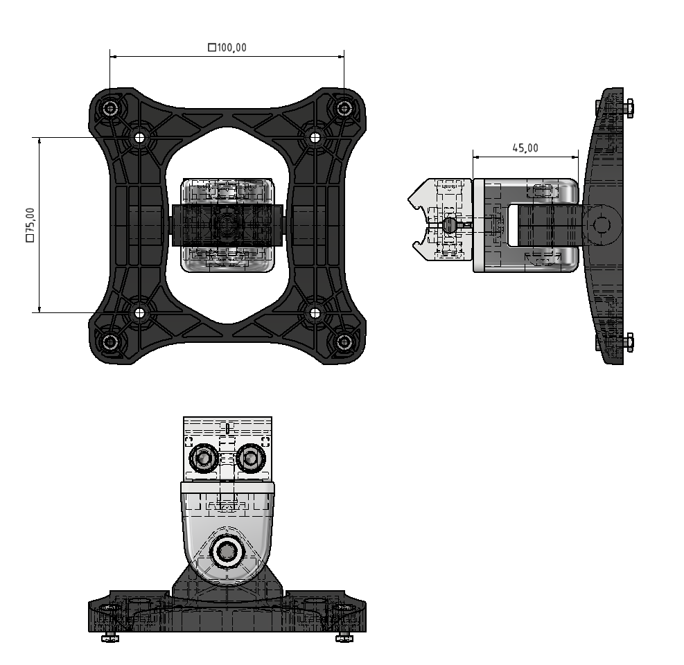 Monitorgelenk D30 VESA 75-100 Monitorgelenk D30 VESA 75-100