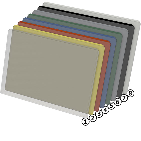 Oben offene KANBAN Hülle 200 x 135 - blau