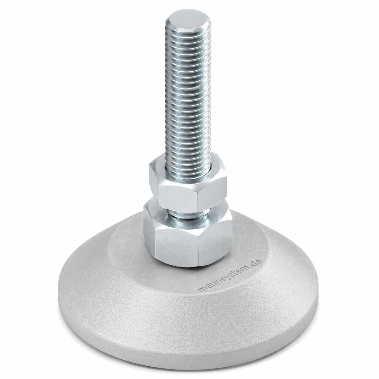 Noga słupowa D80, M12x100, białe aluminium