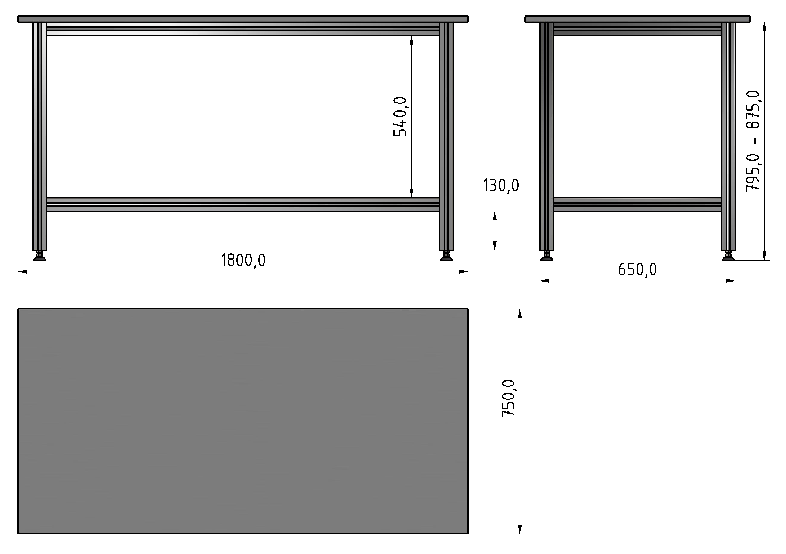 Packing Line Arbeitstisch