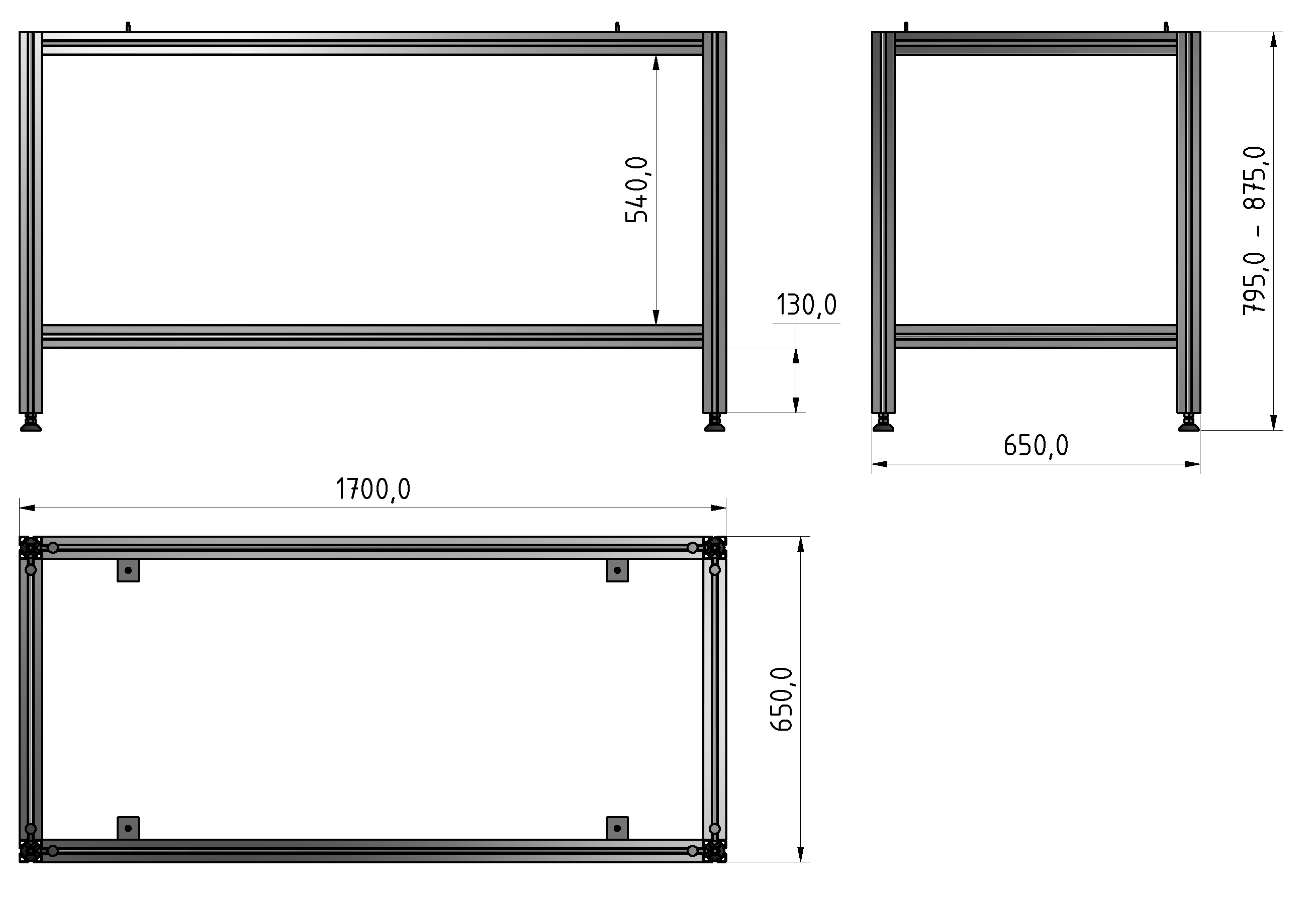 Packing Line table frame