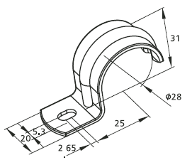 Rohrschelle 90°, verzinkt