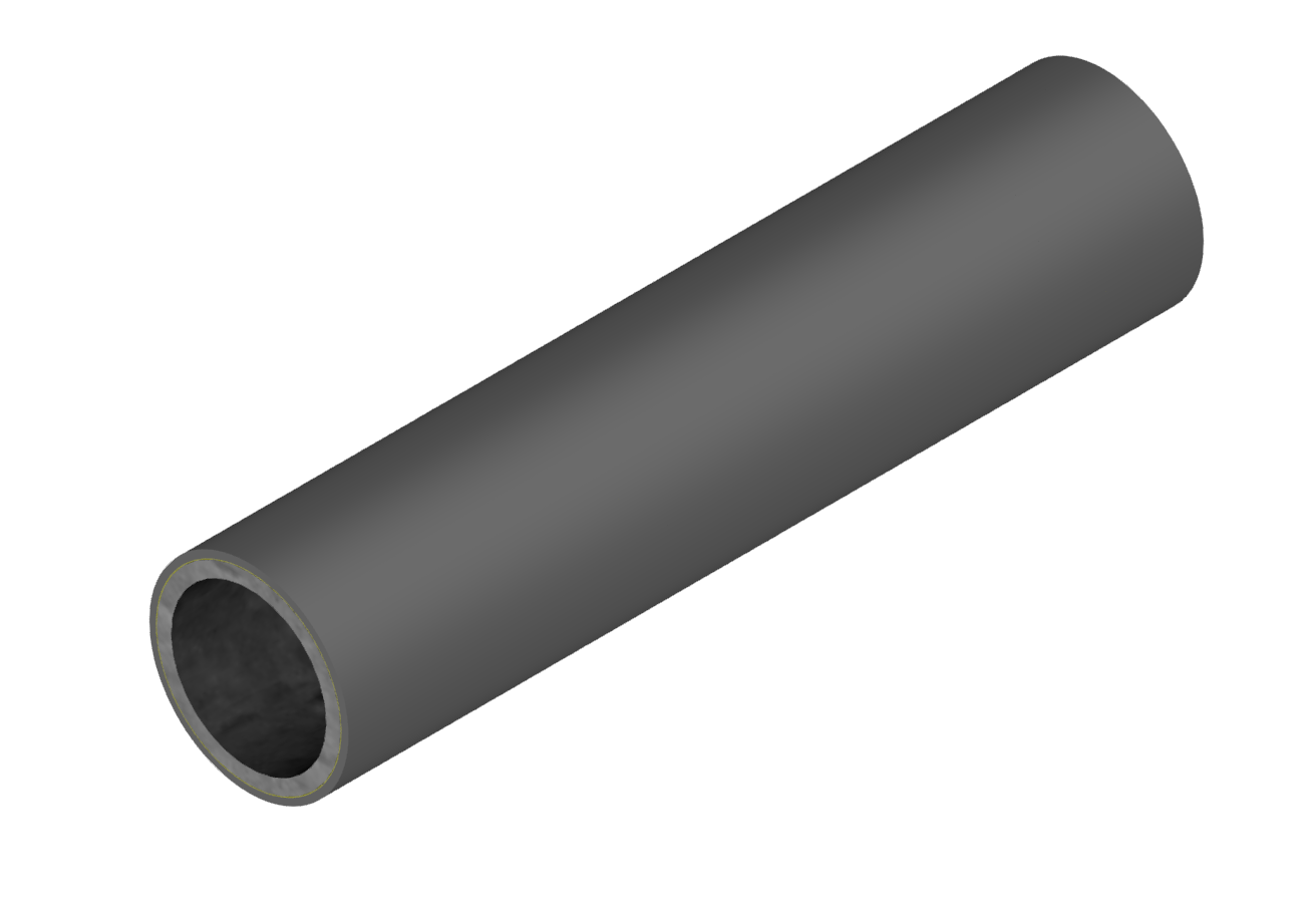 D-Coat-Rohr 2 mm dunkelgrau