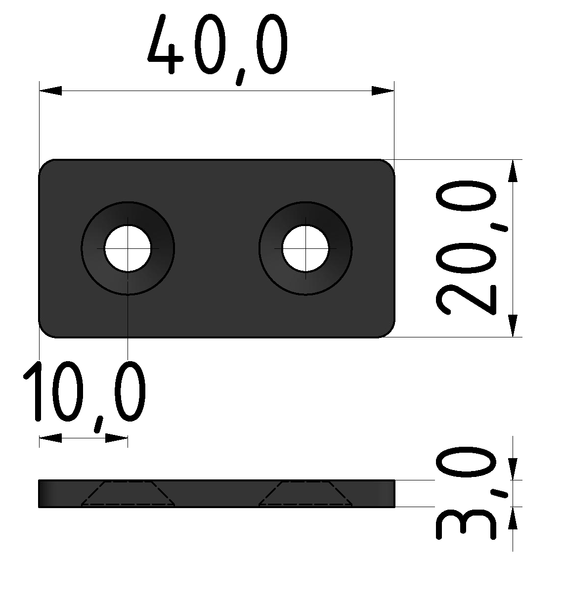 Lasche 5 20, schwarz