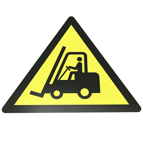 Warning of industrial trucks Ground sign