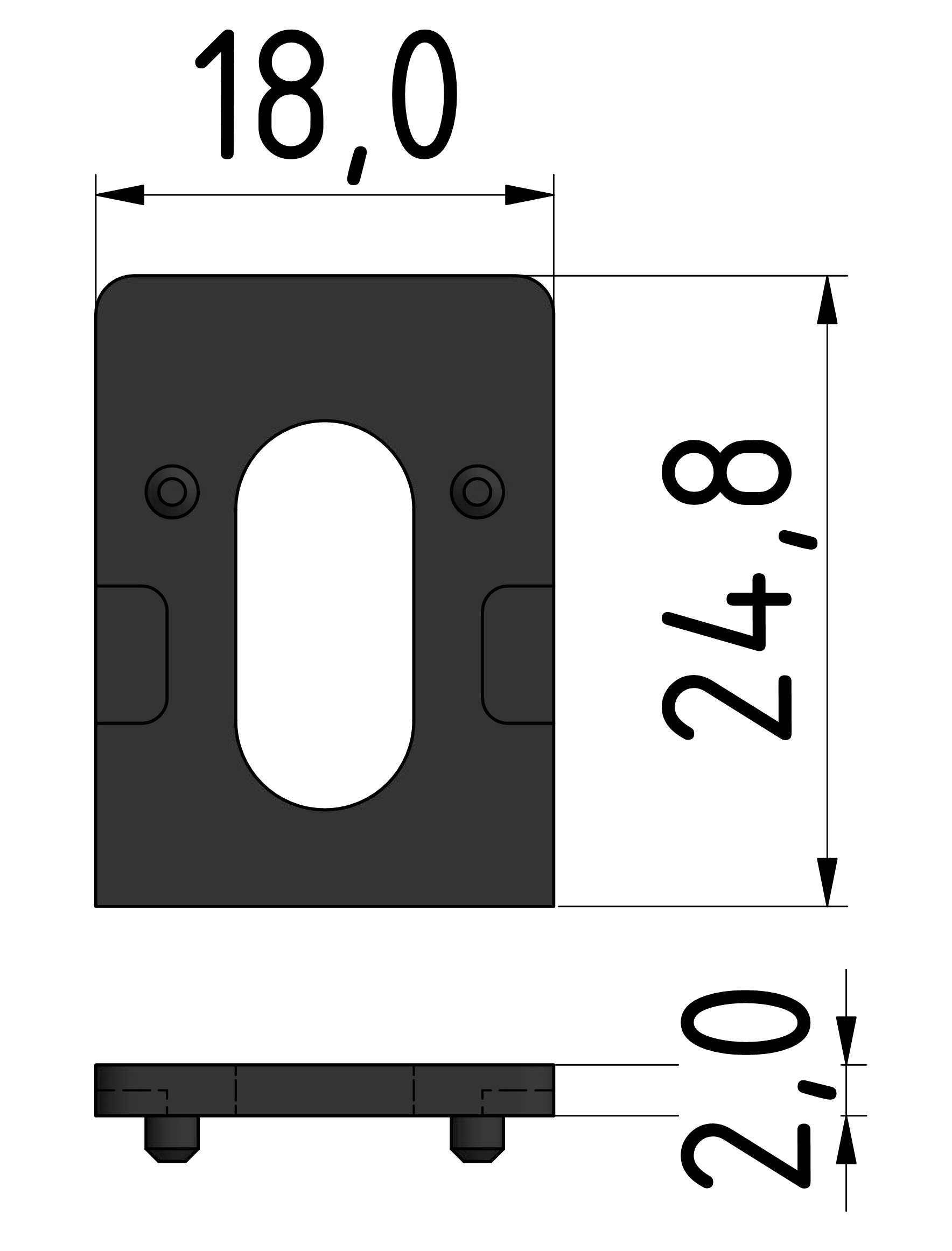 Distanzstück 2 PA, schwarz-8/10
