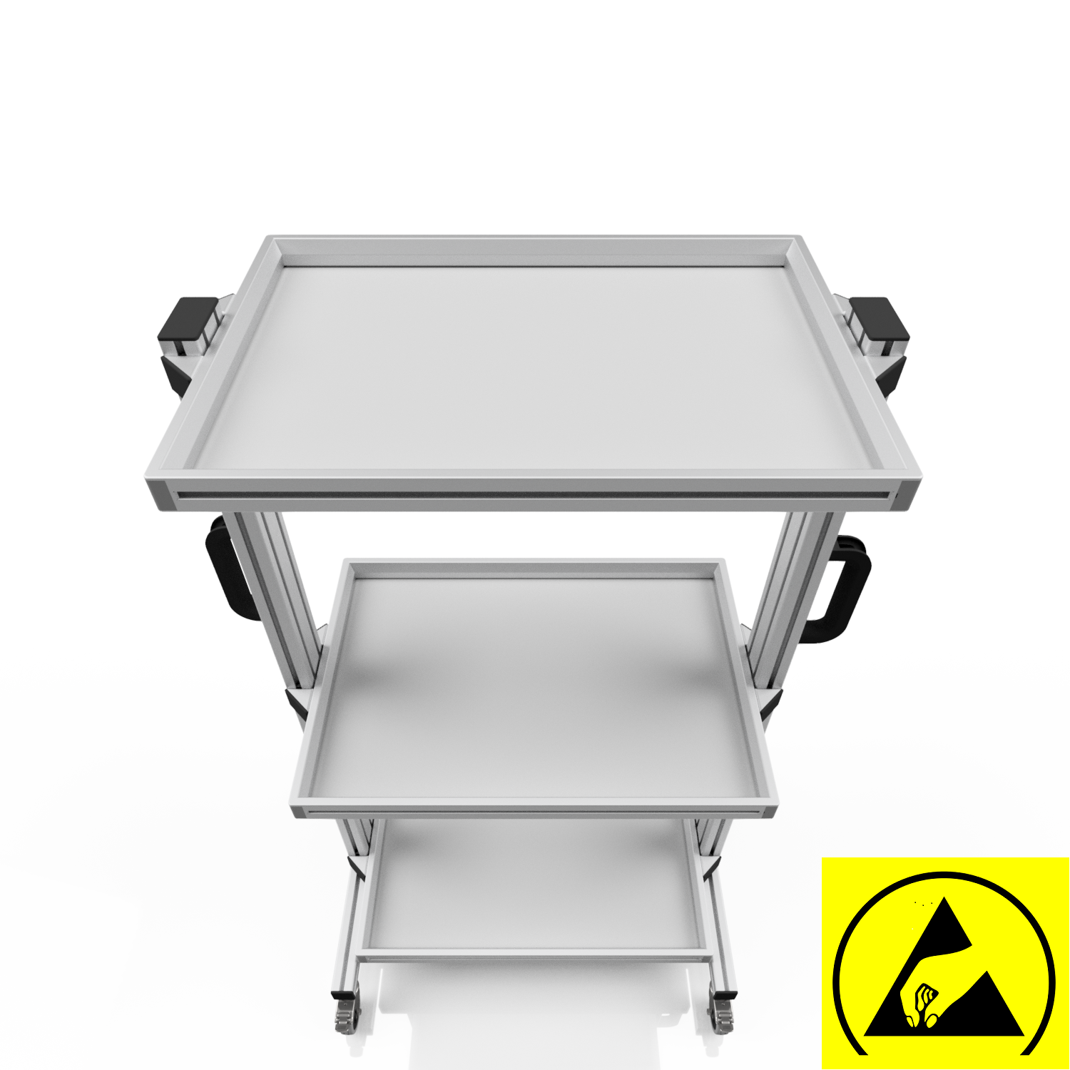 ESD system trolley for Euro containers 60 x 40 H 134 cm without pull-out  ESD system trolley for Euro containers 60 x 40 H 134 cm without pull-out