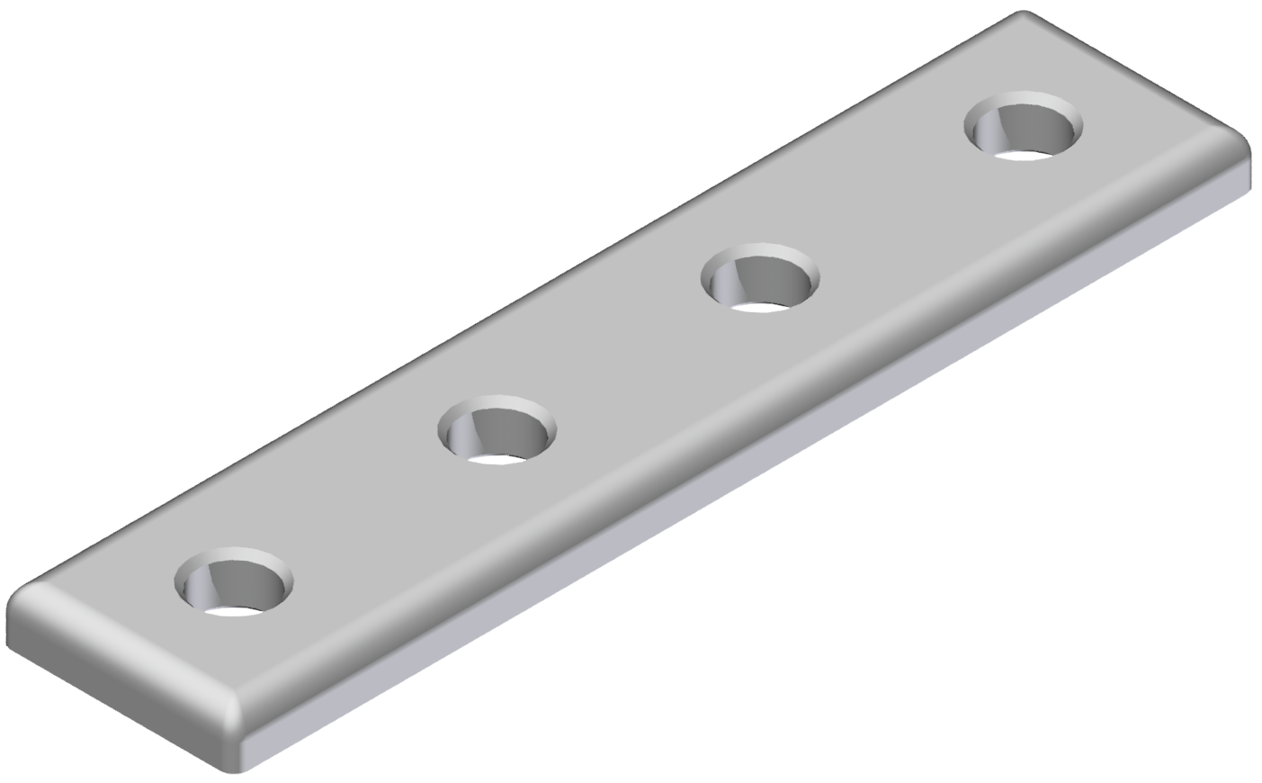Verbinderplatte 20x80, eloxiert-6